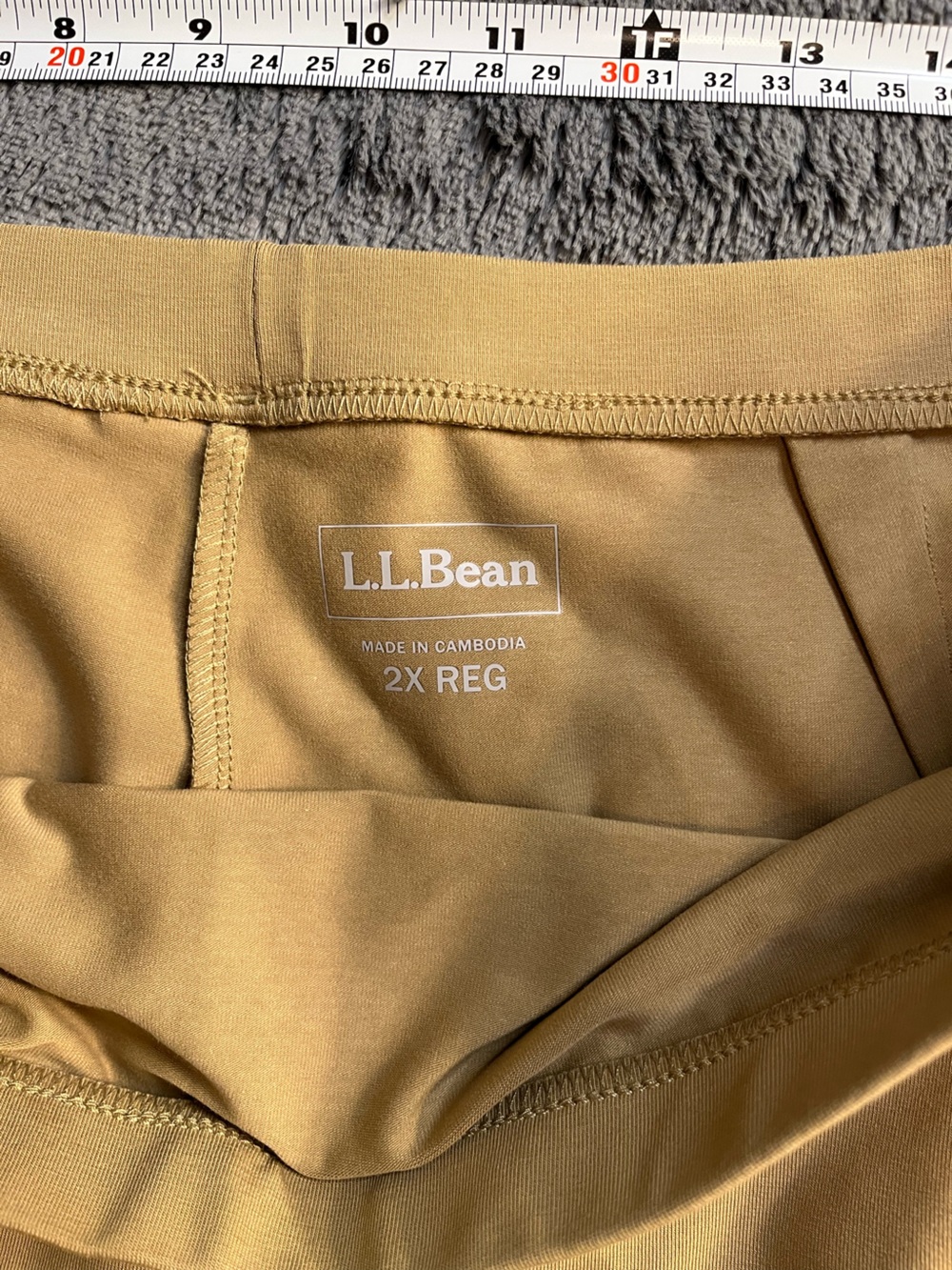 L.L. Bean Pull-On Pants in Dark Khaki Perfect Fit Straight Leg 2X NWT - Picture 4 of 10